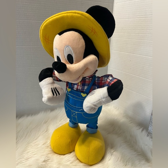 Disney Singing Farmer Mickey Mouse Plush Sings Old McDonald Had a Farm 16” - Picture 1 of 9